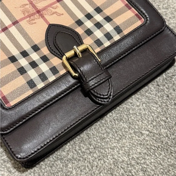 BURBERRY Haymarket Check Canvas Small Paisley Crossbody Bag - Picture 5 of 16